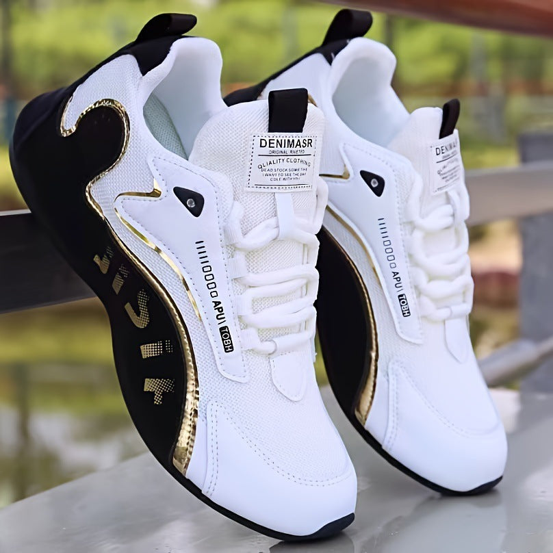 Fashion Color block Lace-up Sneakers For Men