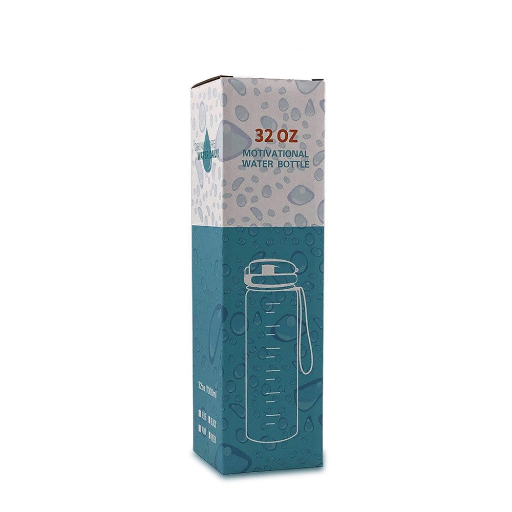 1L Tritan Water Bottle With Time Marker Bounce Cover Motivational Water Bottle