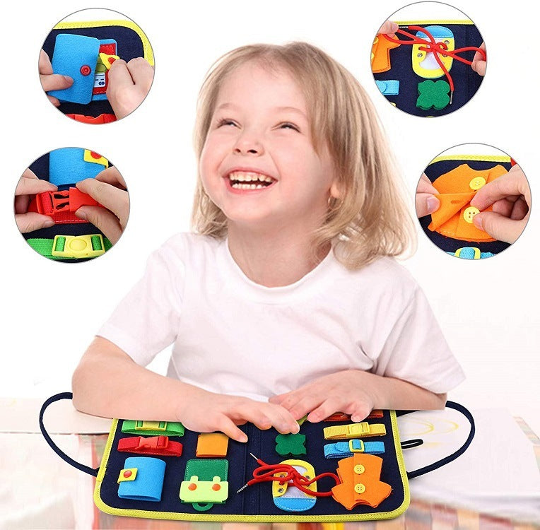 Children's Busy Board Dressing And Buttoning Learning Baby Learning Toy