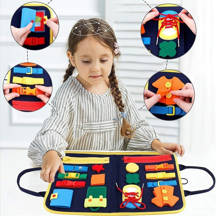 Children's Busy Board Dressing And Buttoning Learning Baby Learning Toy