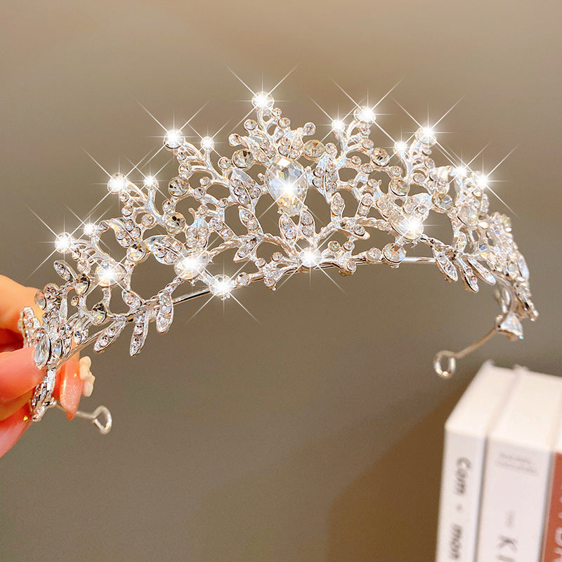 Multicolor Pearl Crown Banquet Birthday Fashion Princess Headband Girl Kawaii Crown