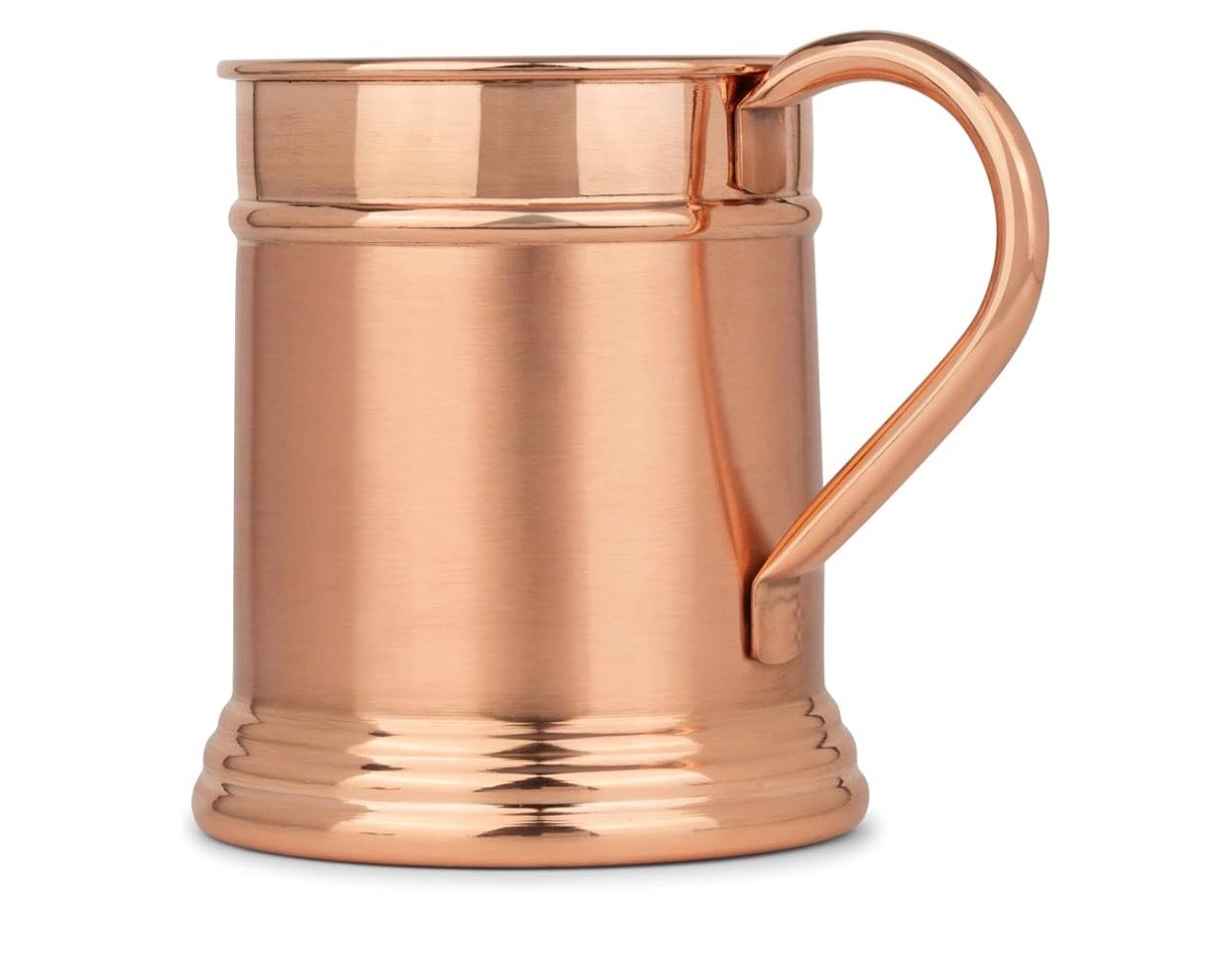 Large 18 oz, Moscow Mule Copper Mug | Solid Handcrafted 100% Pure Copper Cup - Inside & Out | Keeps Drinks Super Cold | Tankard Beer Stein Mug | Best Gift for Moscow Mule Lovers