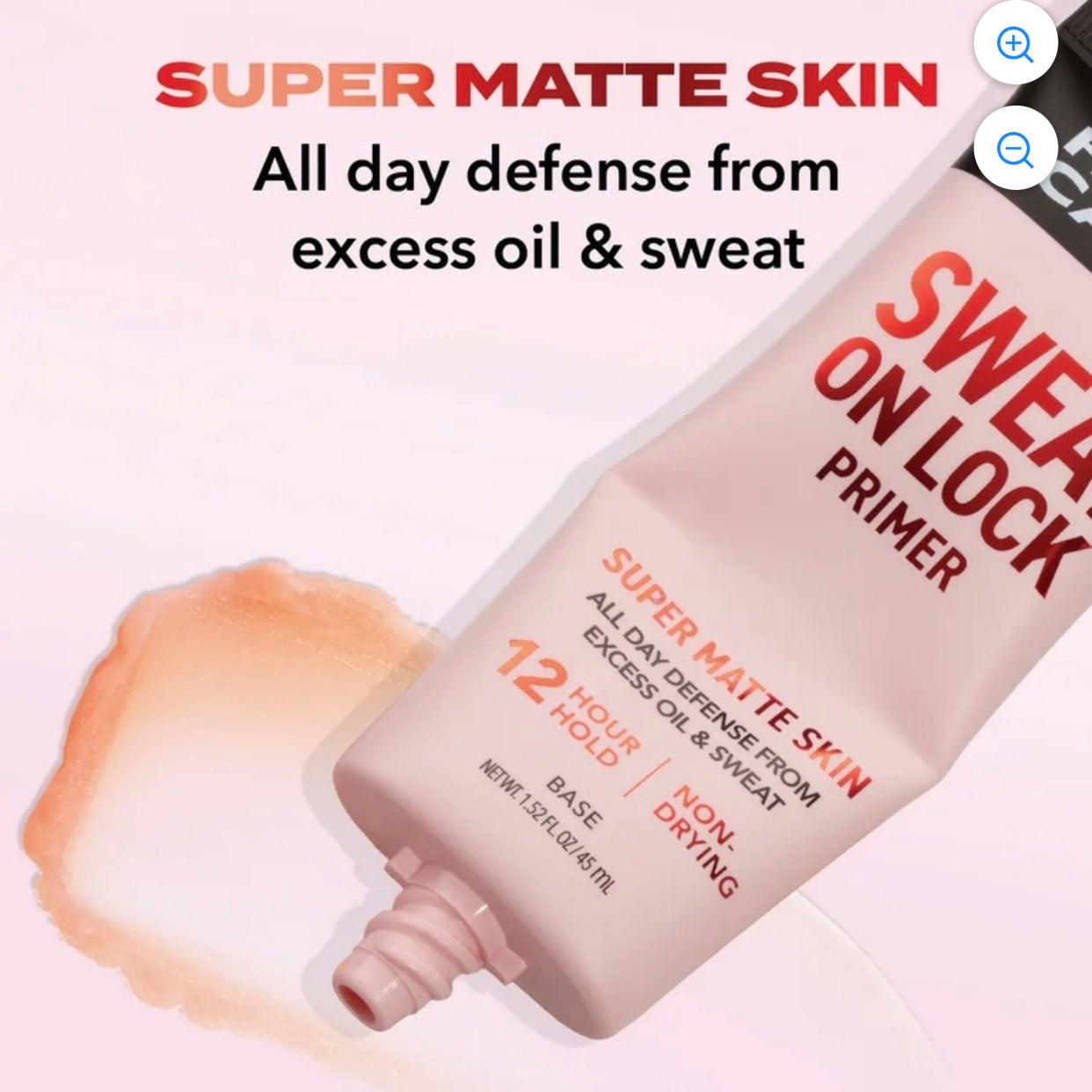 Hard Candy Sweat On Lock Transfer Resistant Face Primer, 12-Hour Hold, 1.52 fluid ounces