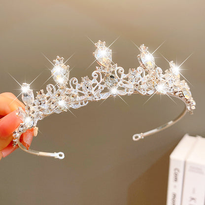 Multicolor Pearl Crown Banquet Birthday Fashion Princess Headband Girl Kawaii Crown