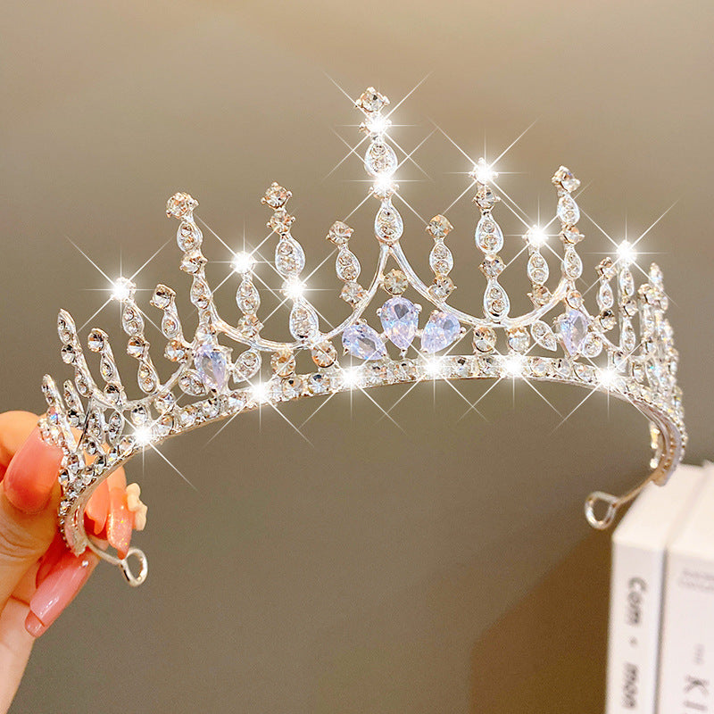 Multicolor Pearl Crown Banquet Birthday Fashion Princess Headband Girl Kawaii Crown