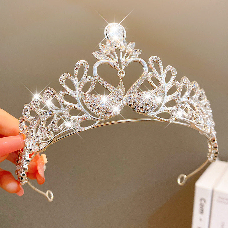 Multicolor Pearl Crown Banquet Birthday Fashion Princess Headband Girl Kawaii Crown