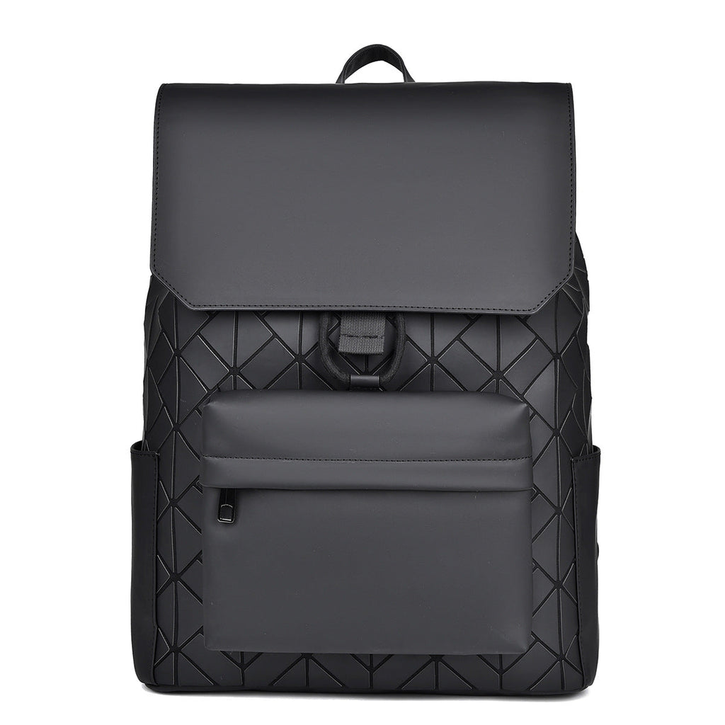 Diamond Pattern Men's Large Capacity Backpack