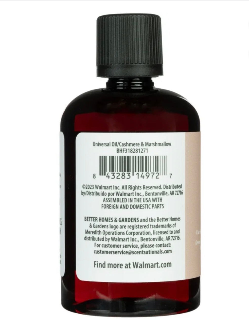 Better Homes & Gardens Universal Fragrance Oil, Cashmere & Marshmallow, 5 fl oz