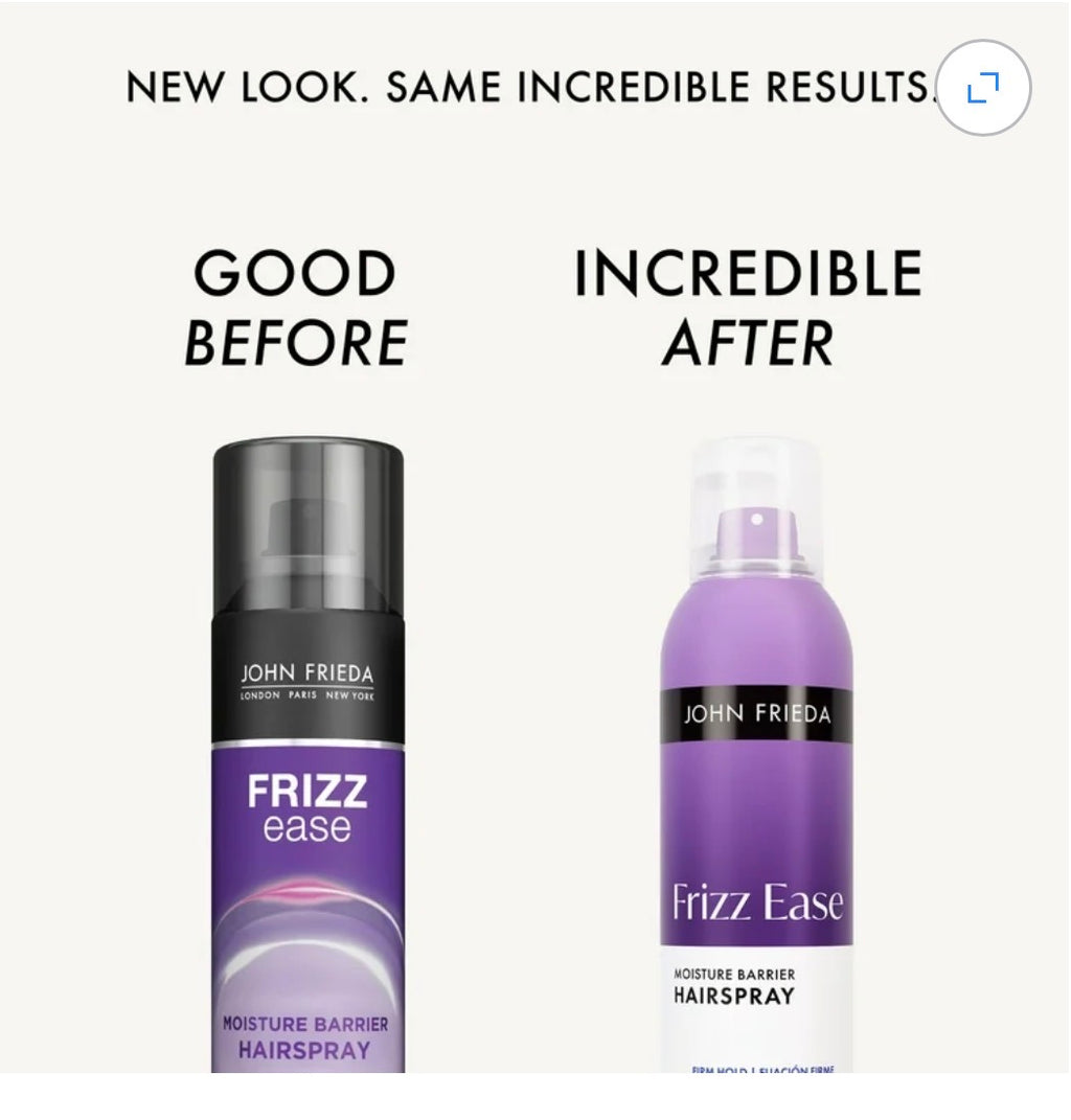 John Frieda Frizz Ease Moisture Barrier Firm Hold Hairspray, Anti Frizz Hair Spray, 12 oz
