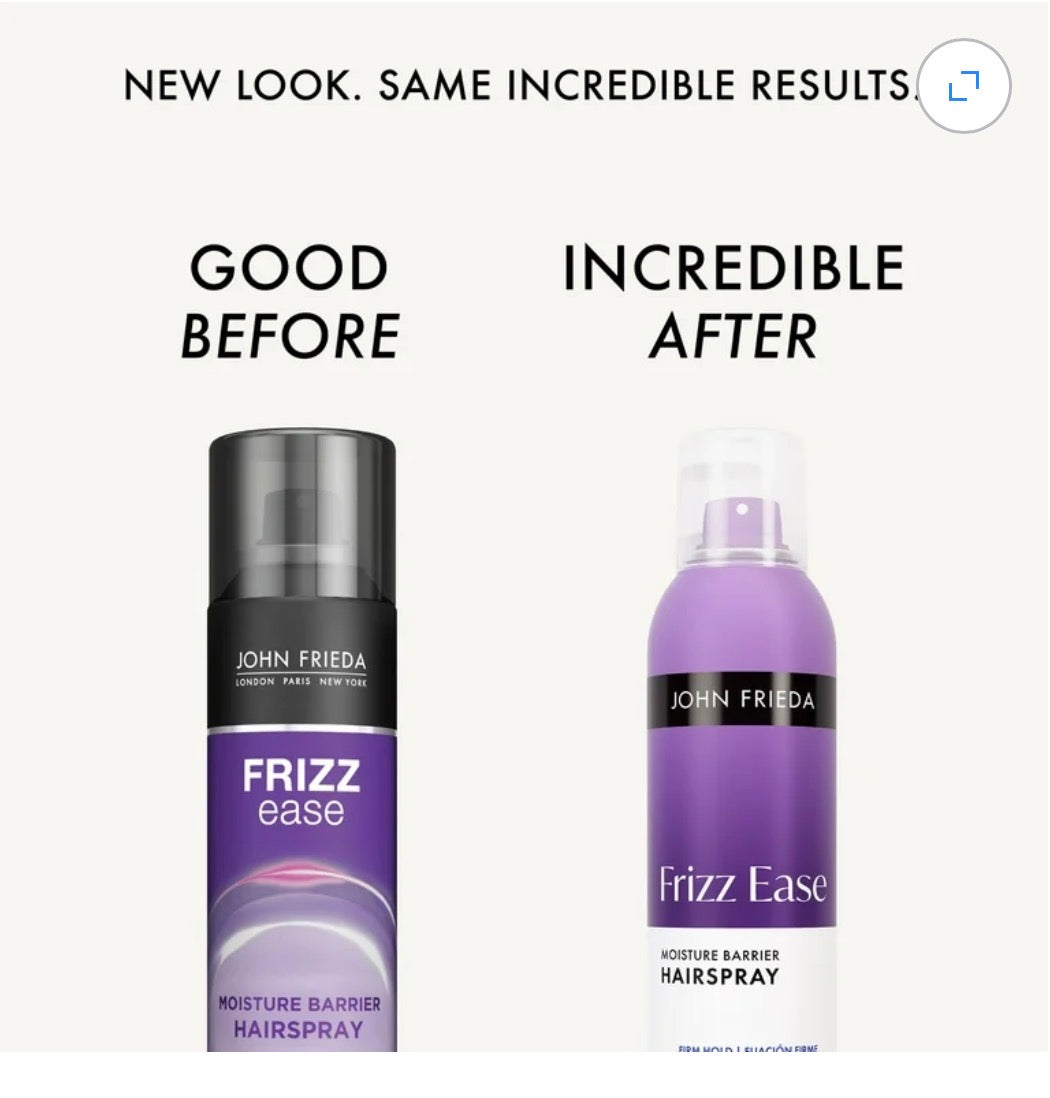 John Frieda Frizz Ease Moisture Barrier Firm Hold Hairspray, Anti Frizz Hair Spray, 12 oz