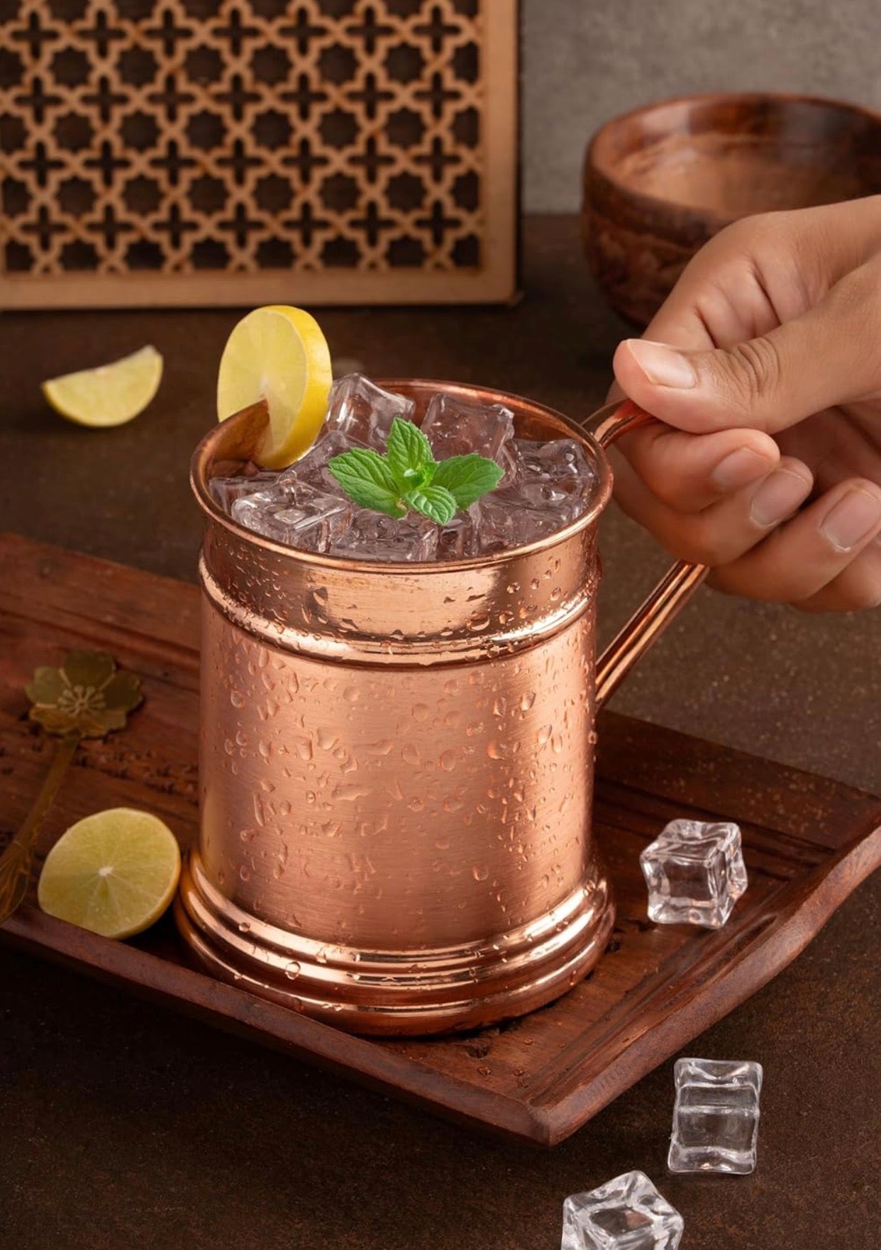 Large 18 oz, Moscow Mule Copper Mug | Solid Handcrafted 100% Pure Copper Cup - Inside & Out | Keeps Drinks Super Cold | Tankard Beer Stein Mug | Best Gift for Moscow Mule Lovers