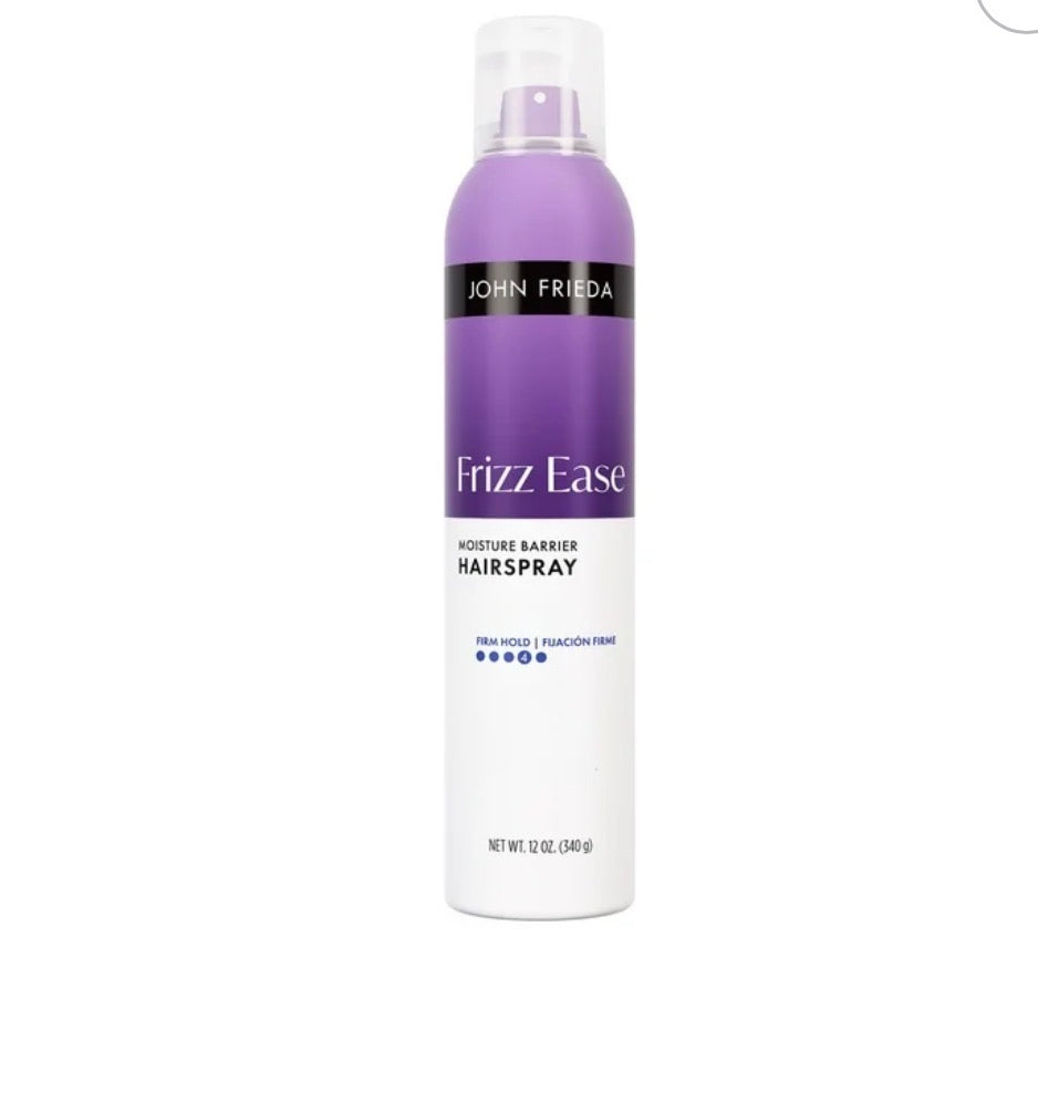 John Frieda Frizz Ease Moisture Barrier Firm Hold Hairspray, Anti Frizz Hair Spray, 12 oz