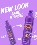 5 pack Aussie Miracle Coils Leave-in Moisturizer with Macadamia Nut Oil, Sulfate Free, Coily Hair 8.5 fl oz