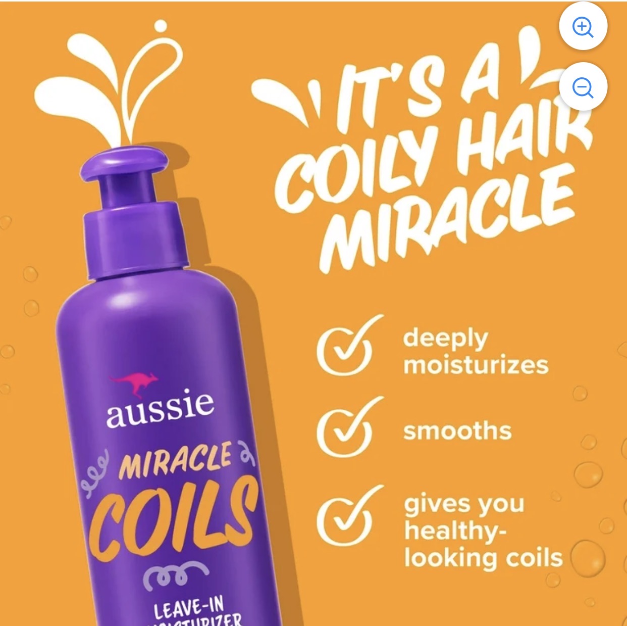 5 pack Aussie Miracle Coils Leave-in Moisturizer with Macadamia Nut Oil, Sulfate Free, Coily Hair 8.5 fl oz
