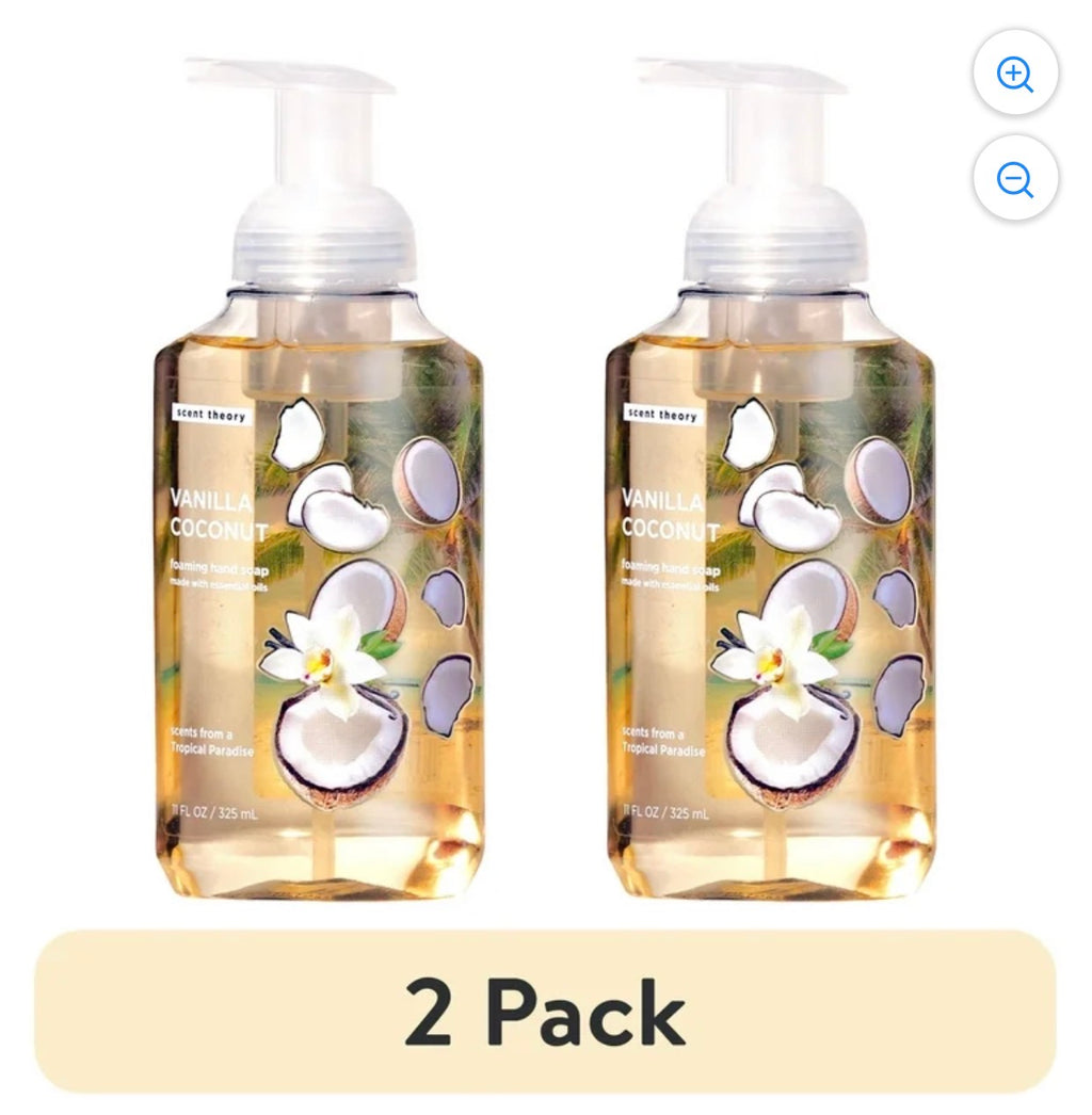 (2 pack) Scent Theory Foaming Hand Soap, Vanilla Coconut, 11 fl oz