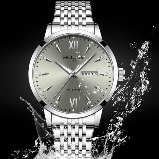 Waterproof Men's Luminous Double Calendar Fake Mechanical Watch