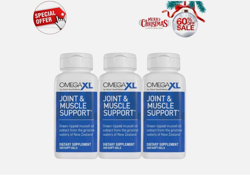 3Pack Omega XL 300 Capsules-Green Lipped Mussel Joint & Muscle Relief Supplement