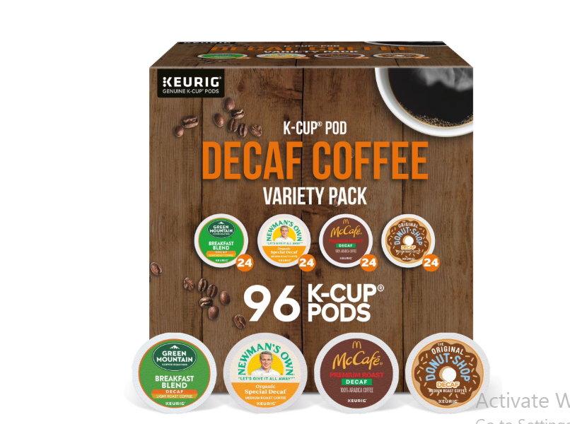 Decaf Coffee Variety Pack, Keurig K-Cup Pods, 96 Count