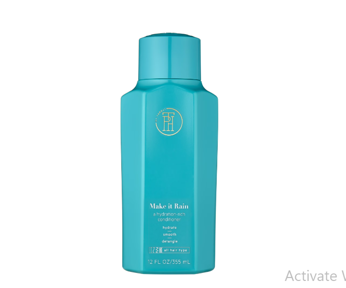 TPH BY TARAJI Make it Rain Hydrating Deep Conditioner With Aloe Vera, Avocado Oil, & Moringa Oil For All Hair Types | Detangler For Curly, Coily & Wavy Hair | Color Safe & Sulfate Free, 12 oz.