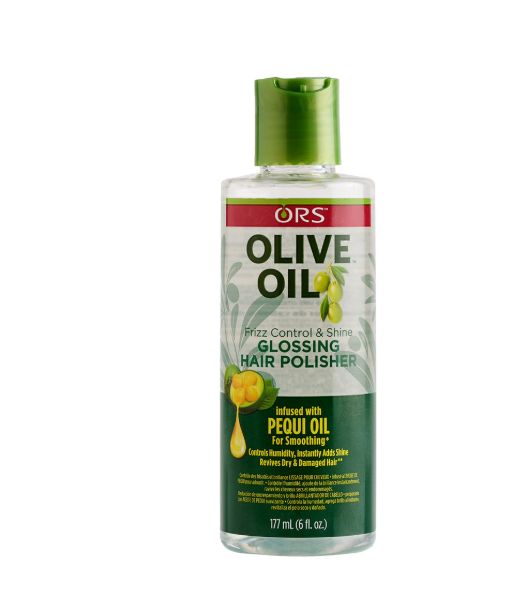 ORS Olive Oil Glossing Hair Polisher for Frizz Control & Shine, All Hair Types, 6.0 fl.oz.