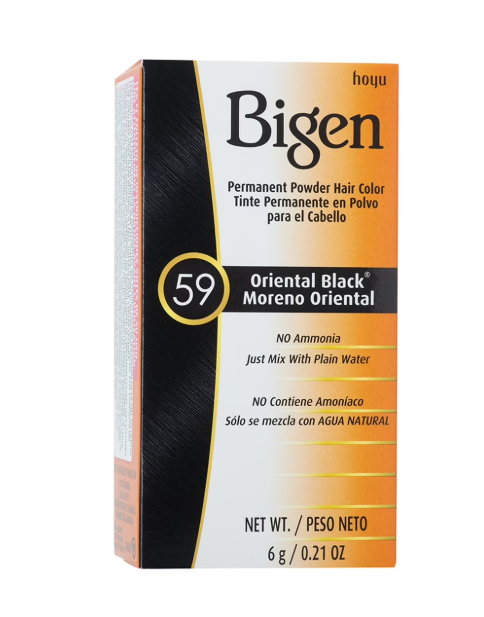 Bigen Permanent Powder Hair Color, Oriental Black 59, Unisex, Adult