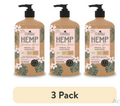(3 pack) Malibu Hemp Golden Glow Body Moisturizer with Hemp Seed Oil for Dry Skin