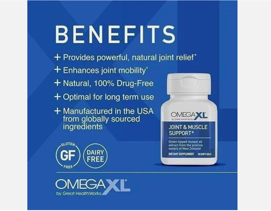 3Pack Omega XL 300 Capsules-Green Lipped Mussel Joint & Muscle Relief Supplement
