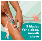joy Female Razor Handle and 2 Blade Refill Cartridges, Color-changing