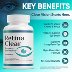Retina Clear Vision Support Supplement, Eye Health Formula, 60 Capsules, 30 Days Supply, Makeup Organizers
