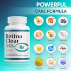 Retina Clear Vision Support Supplement, Eye Health Formula, 60 Capsules, 30 Days Supply, Makeup Organizers