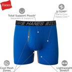 Hanes Men's Underwear Boxer Briefs Pack, 3-Pack, Total Support Pouch, Long or Short-Leg Boxer Briefs
