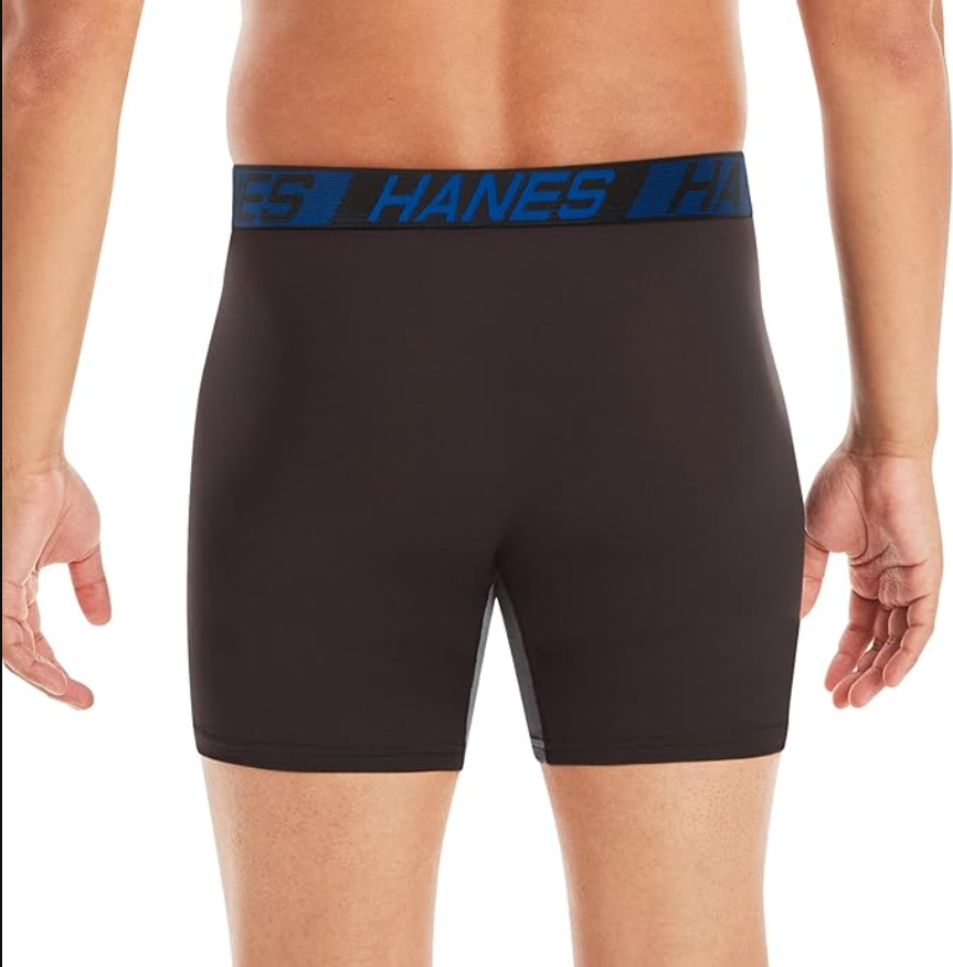 Hanes Men's Underwear Boxer Briefs Pack, 3-Pack, Total Support Pouch, Long or Short-Leg Boxer Briefs