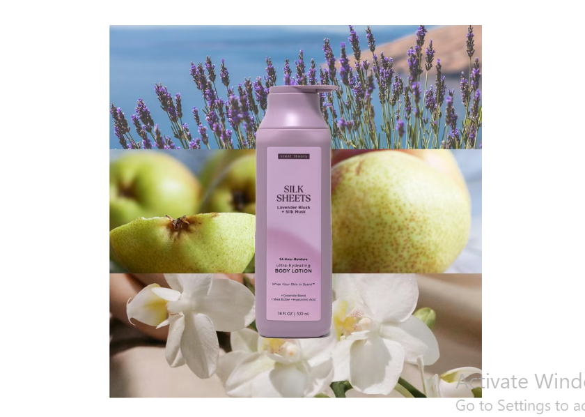 Scent Theory Body Lotion with Shea Butter, All Skin Types, Silk Sheets, 18 fl oz