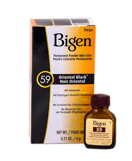 Bigen Permanent Powder Hair Color, Oriental Black 59, Unisex, Adult