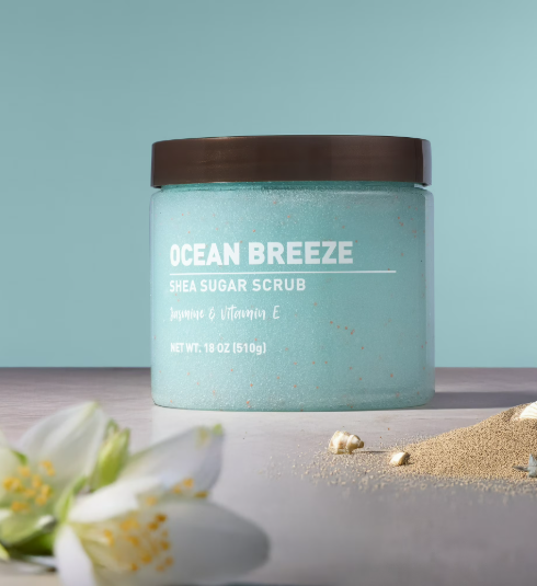 Shea Sugar Scrub, Ocean Breeze, 18 oz