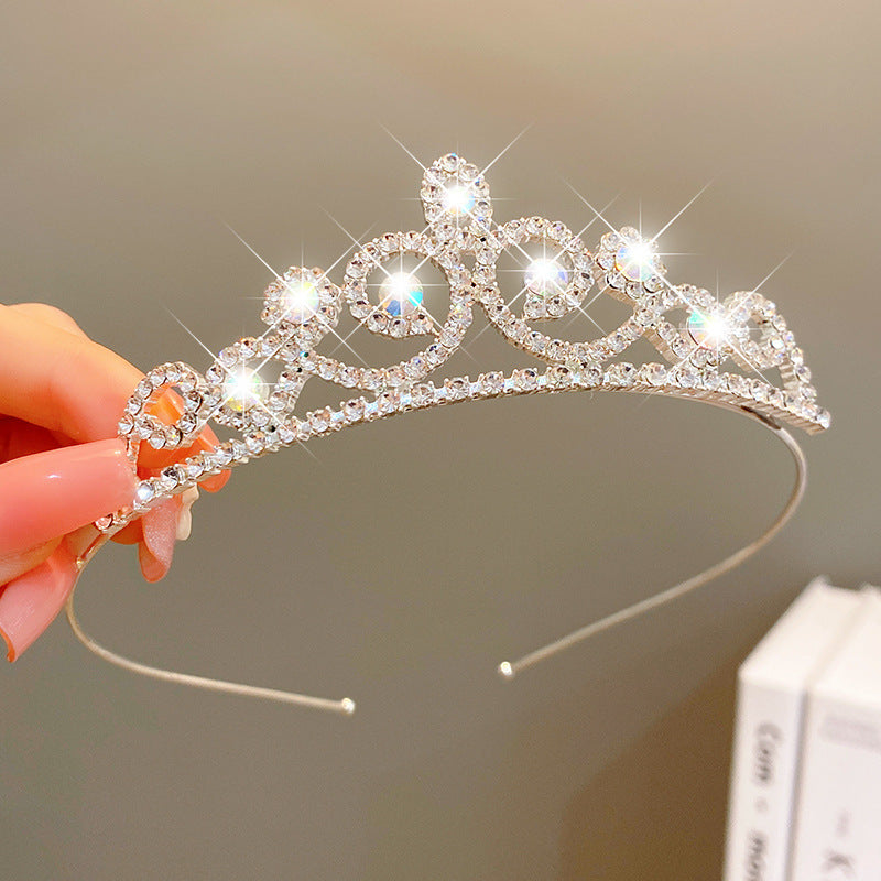 Multicolor Pearl Crown Banquet Birthday Fashion Princess Headband Girl Kawaii Crown