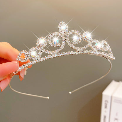 Multicolor Pearl Crown Banquet Birthday Fashion Princess Headband Girl Kawaii Crown
